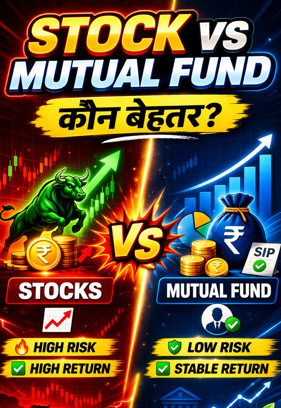 Stock vs Mutual funds
